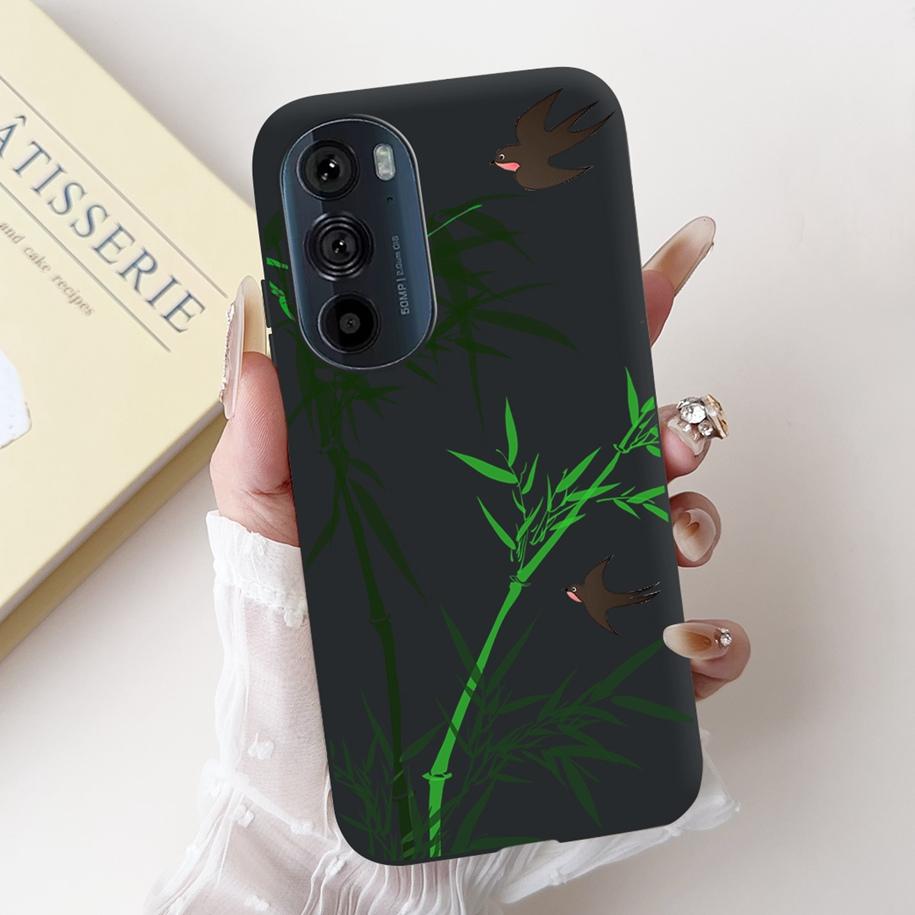 For Motorola Edge 30 Pro Case XT2201-1 Cover Lovely Panda Bowknot Silicone Shockproof Cover For Moto Edge Plus 2022 Edge30 Funda