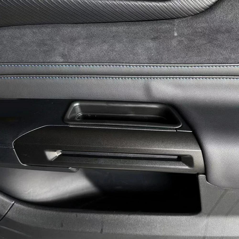 2PCS Door Side Storage Box Armrest Container Door Organizer Car Door Armrest Storage Box For Ford For Mustang 2024+