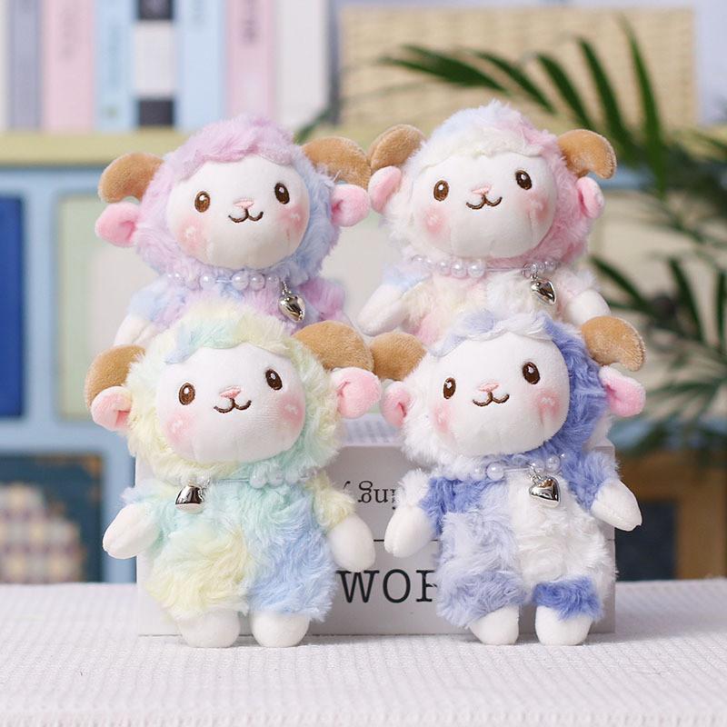Cartoon Sheep Plush Keychain With Colorful Design For Girls And Boys