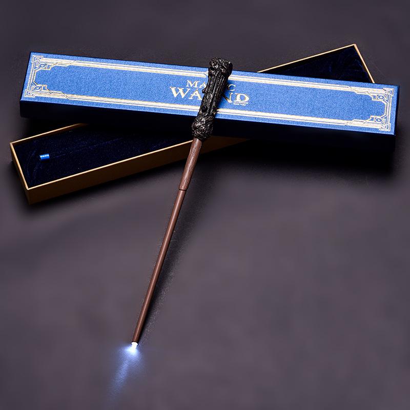 Harry Potter Magic LED Wand Set: Dumbledore & Hermione's Luminous Wands - Perfect Halloween Toy