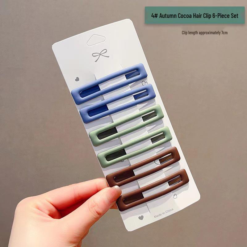 

Матовый BB Зажим для волос: Высококлассное украшение для головы для женщин, тренд 2025 года, идеально подходит для челок и высоких причесок