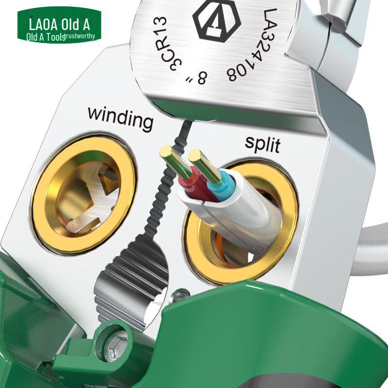 8-in-1 Multi-Function Stainless Steel Wire Stripping and Cutting Pliers for Electricians