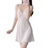 New Female Sexy Nightdress Ice Silk Suspender Thin Pajamas Spring and Summer Lace Lace Dress Live Supply