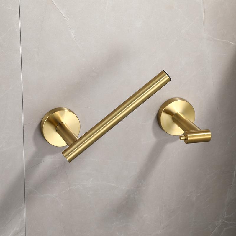 Suport Autocolant pentru Hârtie Igienică Oțel Inoxidabil Auriu Periat Suport Pătrat pentru Șervețele pentru Depozitare Baie Accesorii WC