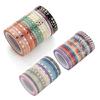 16 Roll Glittering Decorative Tape Masking Tape Hand Account Tape Slim Washis Tape Paper Tape Journal Supplies