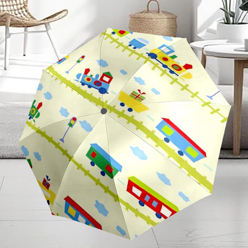 Cute Cars Theme Automatic Umbrella, Lightweight & Portable, 8 Rib, Perfect for Outdoor Travel, Birthdays, Christmas, Gifts.