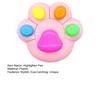 Cat Paw Highlighter Set Cute Animal Shaped Marker Pens for Note Taking