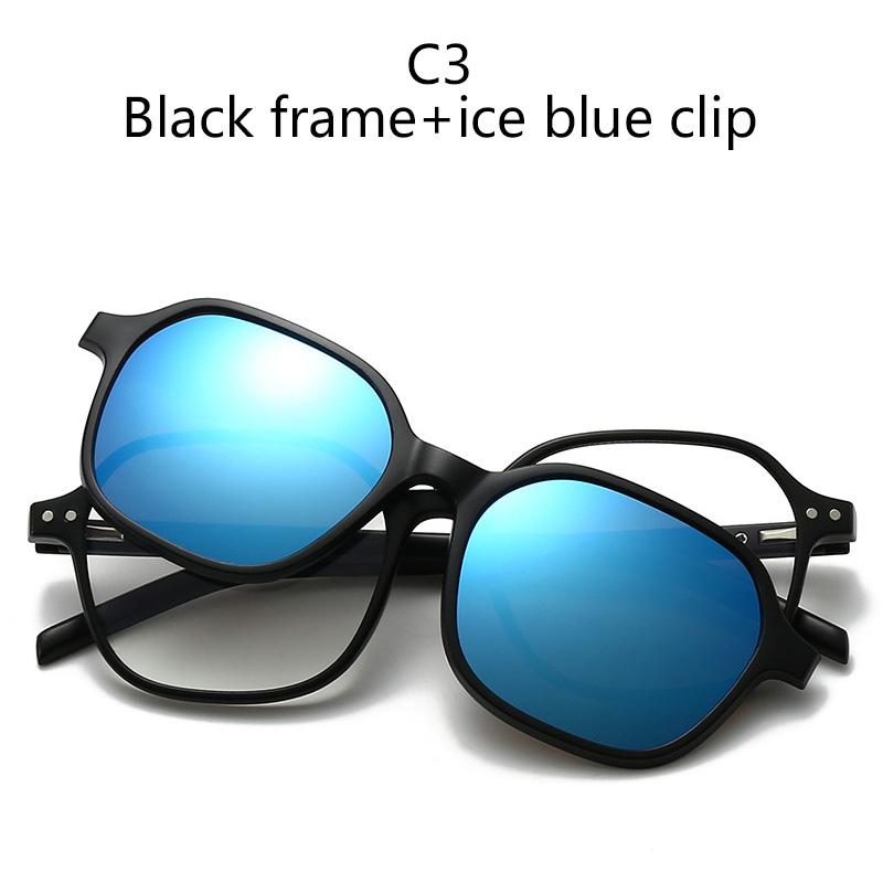 Magnetic Clip-On Sunglasses Polarized Light Filtering Night Vision Gogglee Clip-On Lens Lenses Irregular Frame Myopia Frames