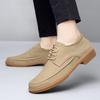 Fashion Fashionable Outdoor Men's Breathable and Non Slip Workwear Shoes High-quality Comfortable Lace Up Round Toe Casual Leather Shoes