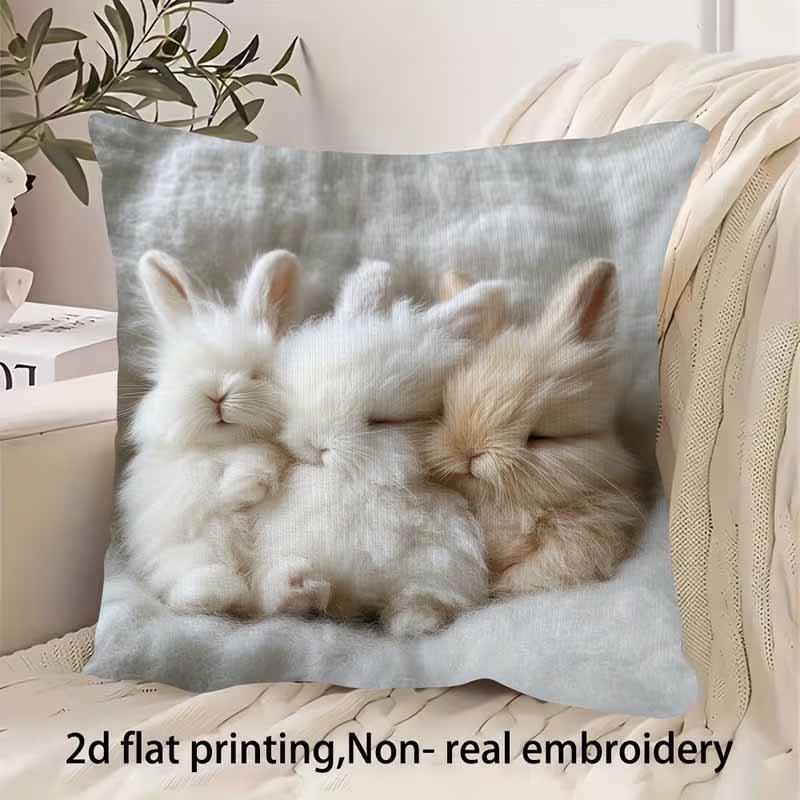 Ζωηρό Μποέμ Στυλ Κοντό Βελούδινο Μαξιλαροθήκη 45x45εκ. Γοητευτικό Γατάκι Διακόσμηση Σαλονιού Υπνοδωματίου (Δεν περιλαμβάνεται ένθετο μαξιλαριού)