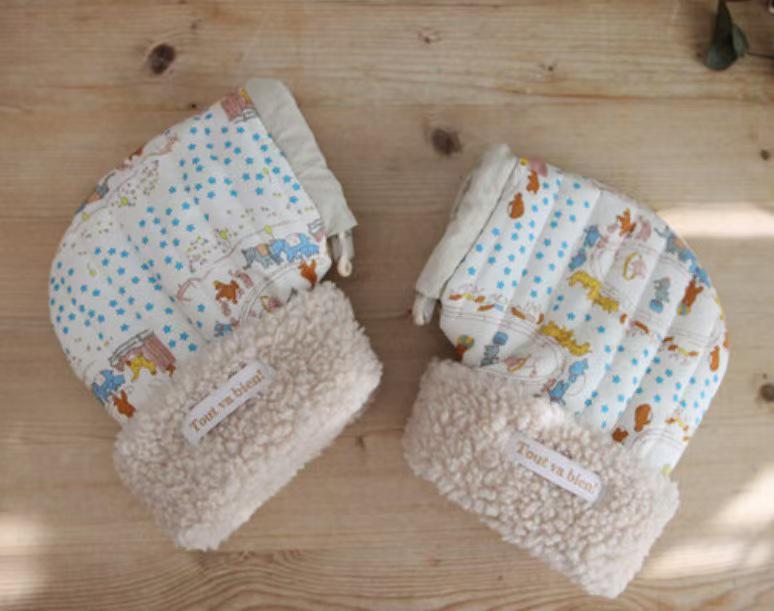 Korea Kids' Outdoor Scooter Quilted Cartoon Anti-freeze Gloves