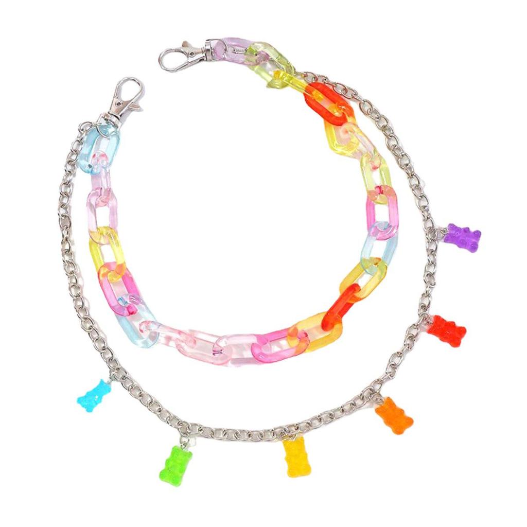 Retro Acryl Bärenanhänger Körperkette für Damen - Europäischer & Amerikanischer Stil