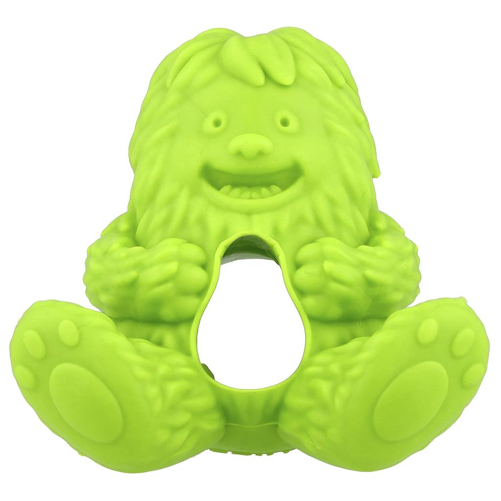 Yeti Dog Chew, Puff & Play, Treat Dispenser, Yeti Dog Chew Nuggets, Green, 4 Nuggets, 1 Dispenser