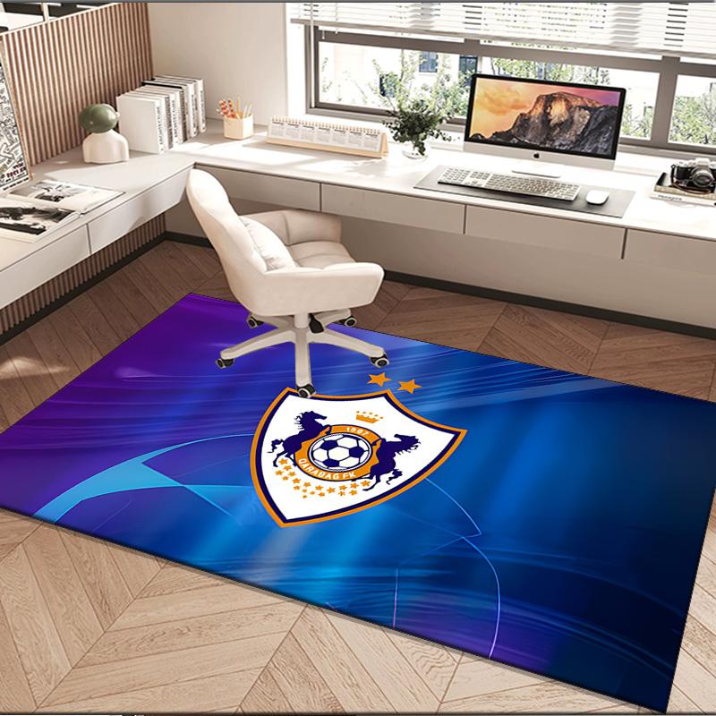 1PC rug Soccer Team Qarabag Design Carpet, Chair Rug,Area Rug for Office Bedroom living rooms bedroom, Doormat decor Christmas fan gifts