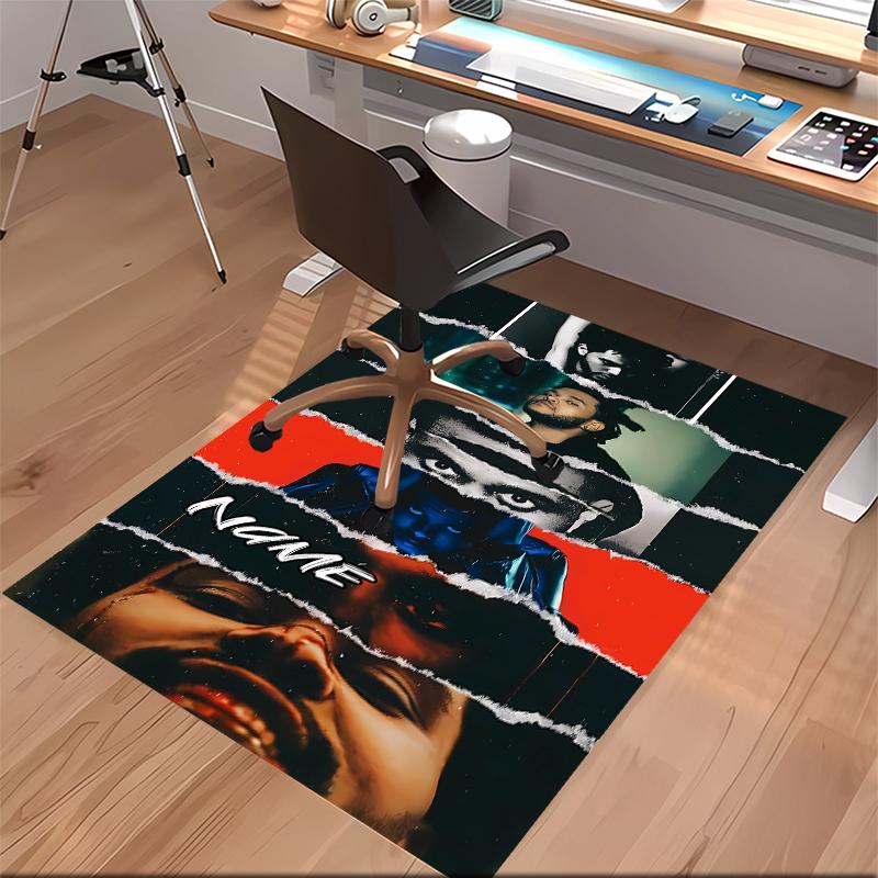 Custom Personalization The Weeknd Print Area Rug - Soft, Washable Non-Slip Indoor Mat,Living Room,Home&Office Decorative Rug