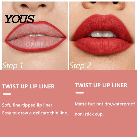 Daily Makeup Lip Liner Retractable for Women, Long Lasting Waterproof Pencil, Pencil Essential Tools Precise Shaping & Filling Precision