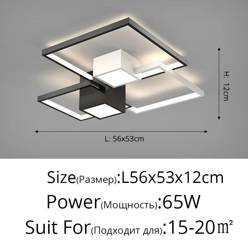 Nordic Black White LED Ceiling Light Modern Design Irregular Ceiling Light Dining Room Living Room Bedroom Lighting Fixtures