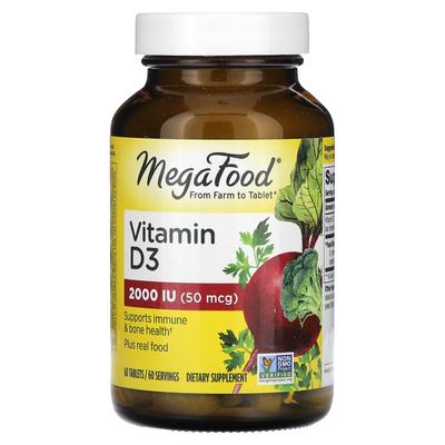 Vitamin D3, 50 mcg(2 000 IU), 60 tablet