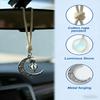Moon Pendant Car Hanging Ornament Crystal Crescent Rearview Mirror Decor Unique Handmade Lucky Charm for Auto Accessories