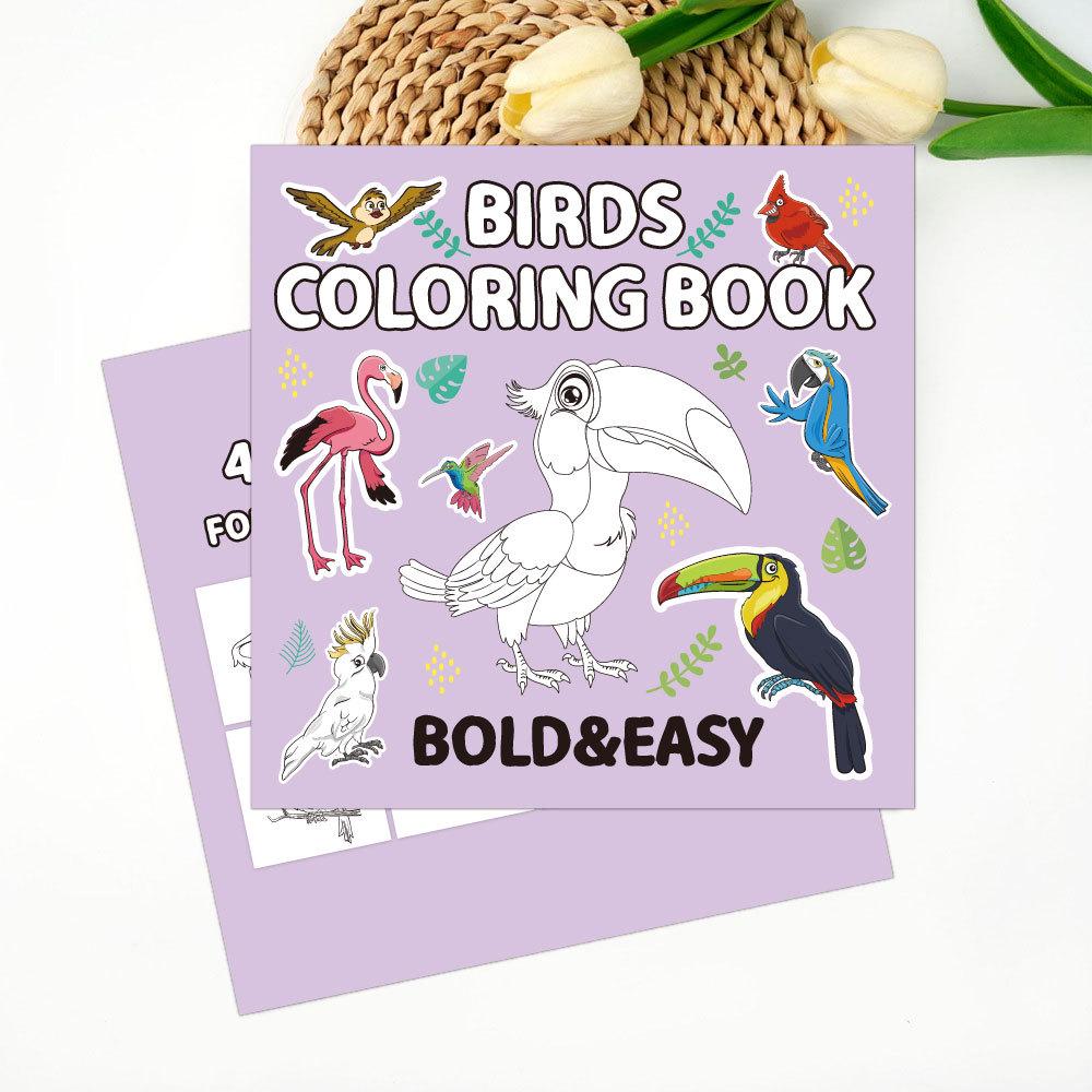 40-Page Fruit & Food Cartoon Doodle Coloring Book for Kids Aged 4+