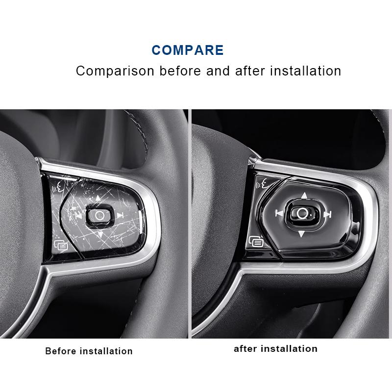For Volvo XC60 XC90 S60 S90 V60 V90 steering wheel adhesive button stickers for interior decoration