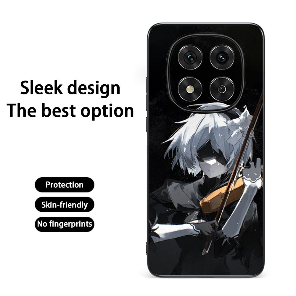 Nier automata sexy game girl pattern Phone Case For Redmi Note 14 13 12 11 Pro Plus S 5G 14C A3 Soft Black Phone Cover