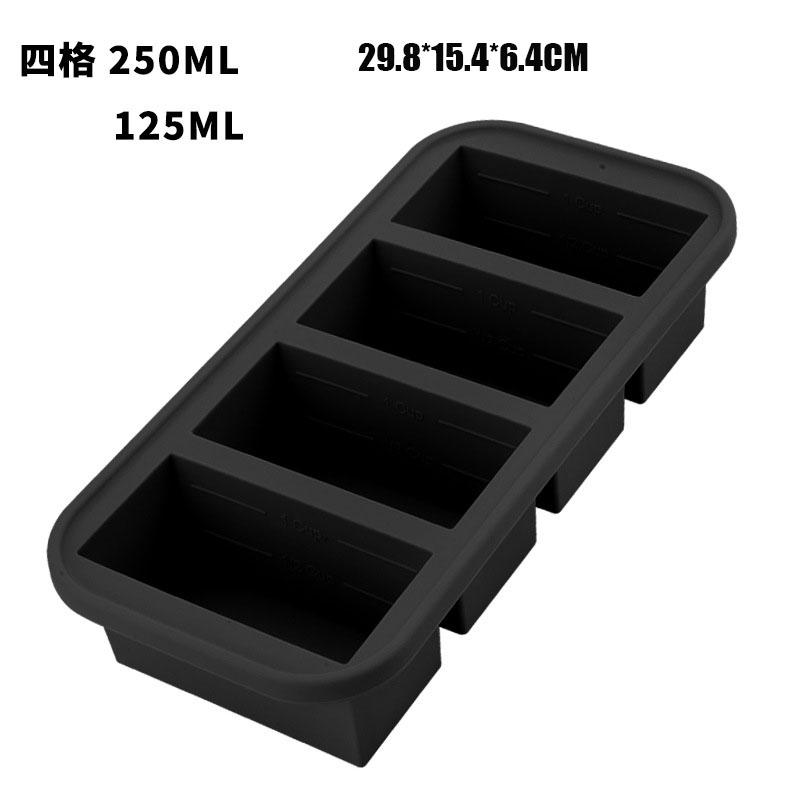 2/4/6/10 Grid Silicone Freezer Tray Ice Cube Mold with Lid Baking Mold Food Freezing Container Sauce Box Manufacturer Dropship