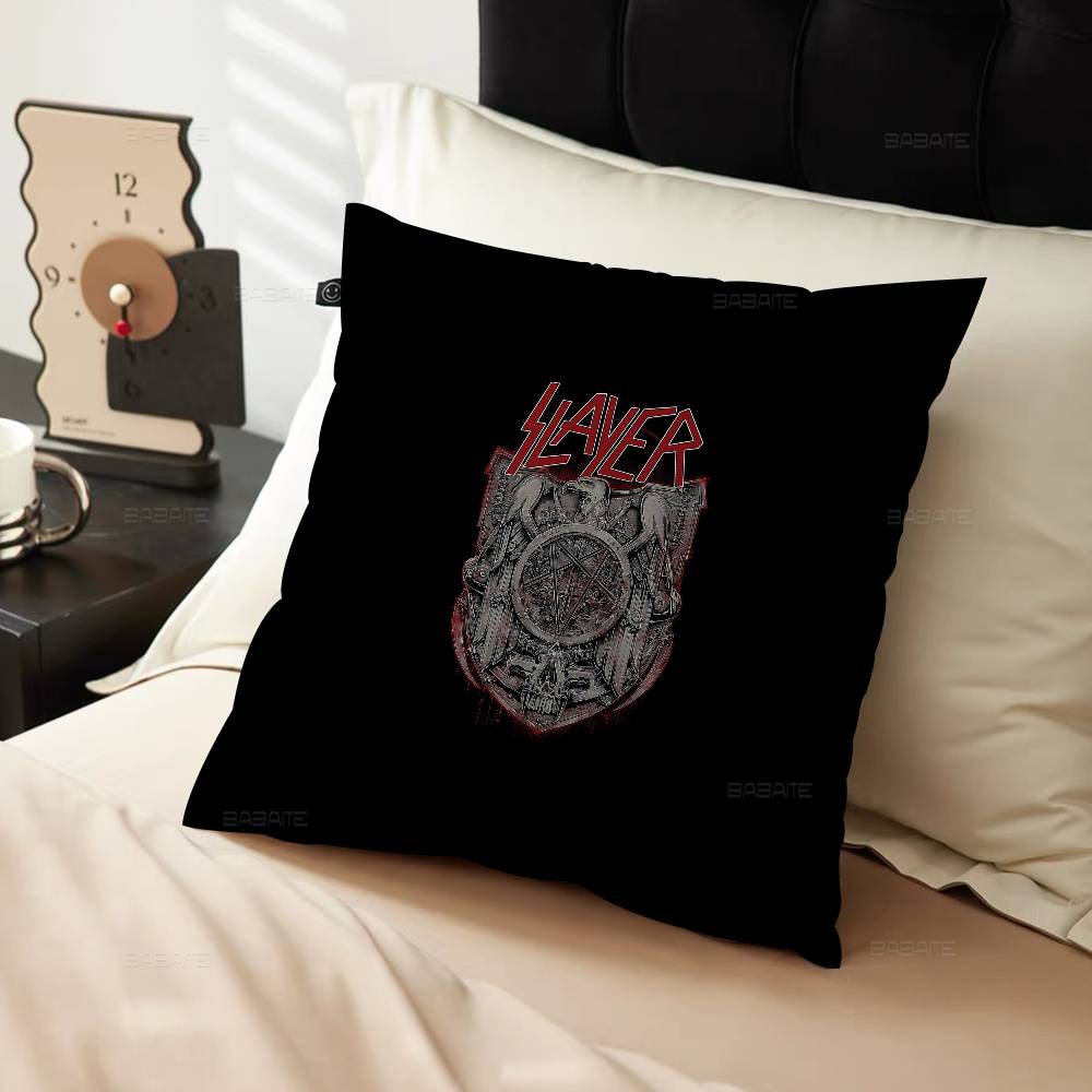 S-Slayer Heavy Metal Band Pillow Cover For Bedroom Room And Living Room Sofa Decorative Cushion Cover
