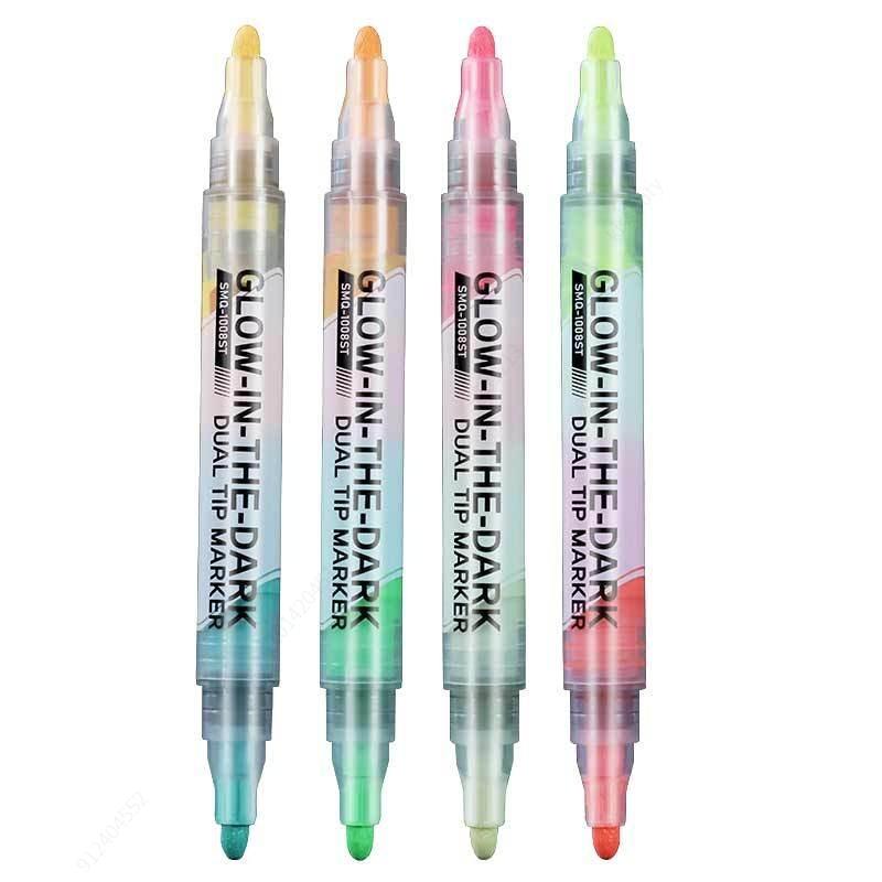 8 Colors/set Neon UV Fluorescent Acrylic Paint Pens, Paint Markers, Glow in The Dark Bright DIY Luminous Marker Pen Art Supplies