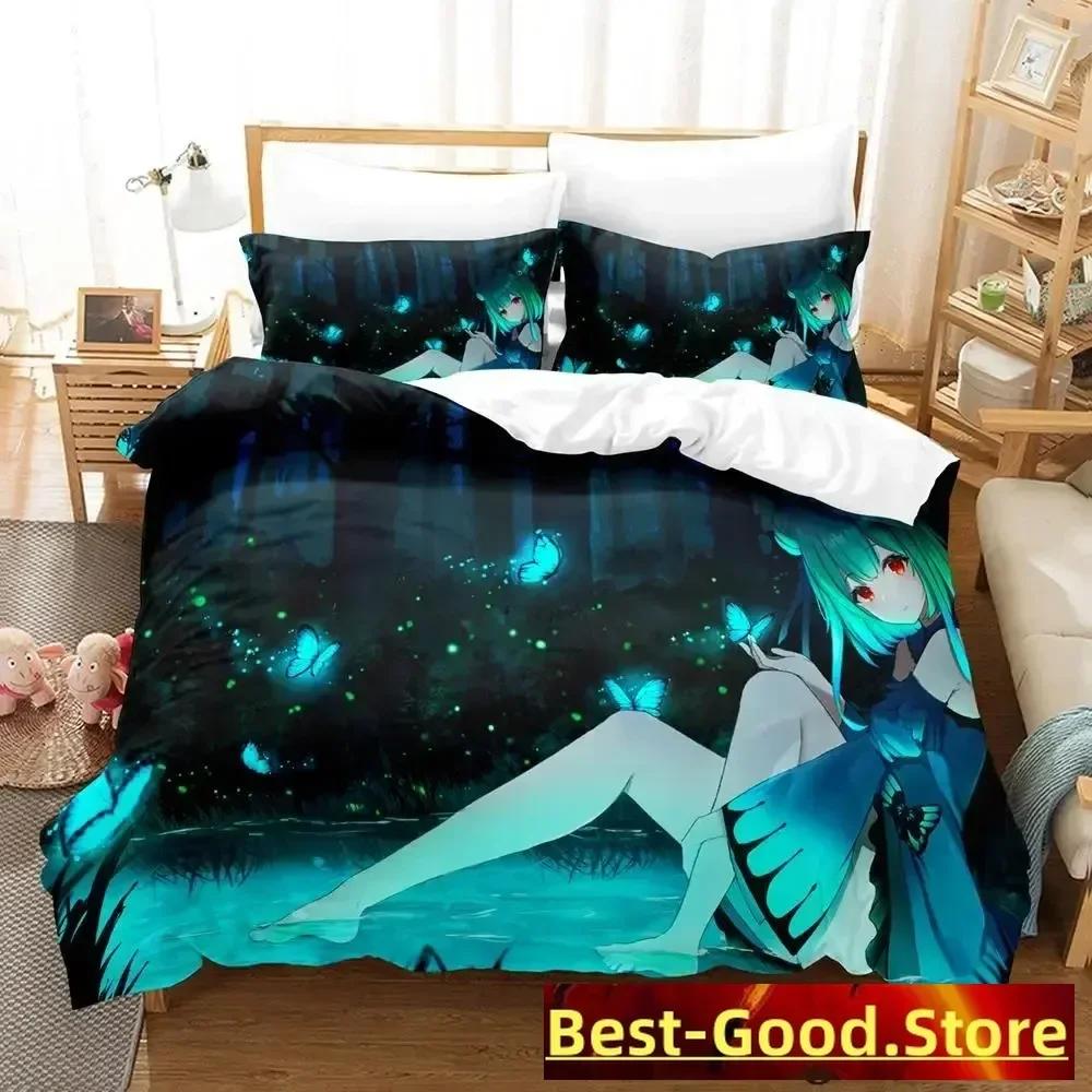 Vtuber Hololive Uruha Rushia Bedding Set Single Twin Full Queen King Size Bed Set Adult Kid Bedroom Duvetcover Sets Anime