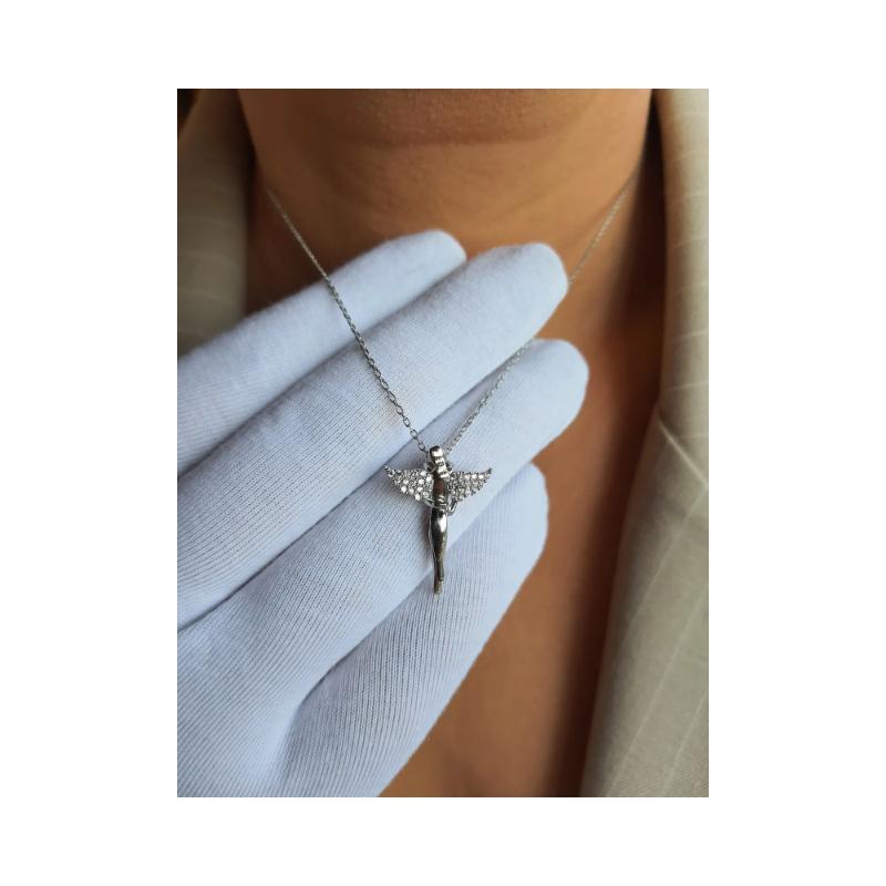 

Ожерелье Love для женщин и мужчин из стерлингового серебра 925 пробы от Tim Desing 45 cm серебряный