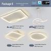 Modern Minimalist Ceiling Light Package with Smart Home Integration for Whole House