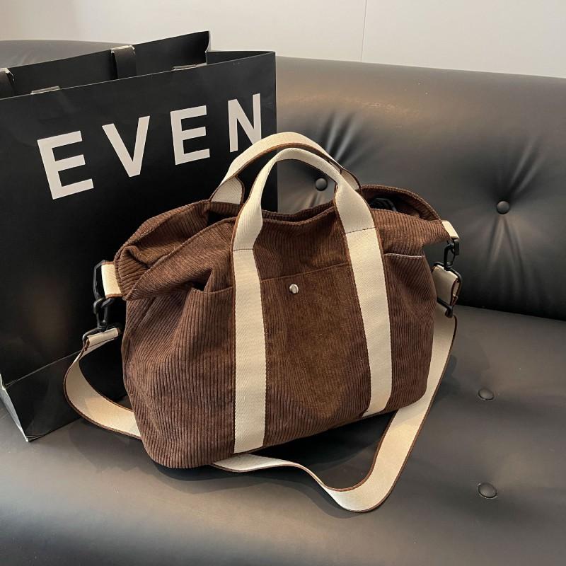 

Женская Трансграничная Сумка Новая Простая Для Поездок Вельветовая Портативная Сумка-тоут Повседневная Большая Вместимость Одноплечевая Диагональная темно-коричневого