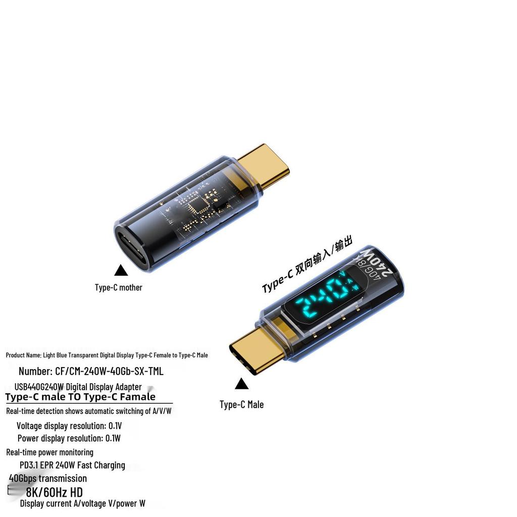 TYPE-C Digital Display Adapter with Full-Function OTG Support