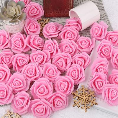 PE Foam Rose Artificial Flower Valentine's Day Wedding Bride Bouquet Car Decor DIY Gift Wreath Home Outdoor Garden Holiday Party