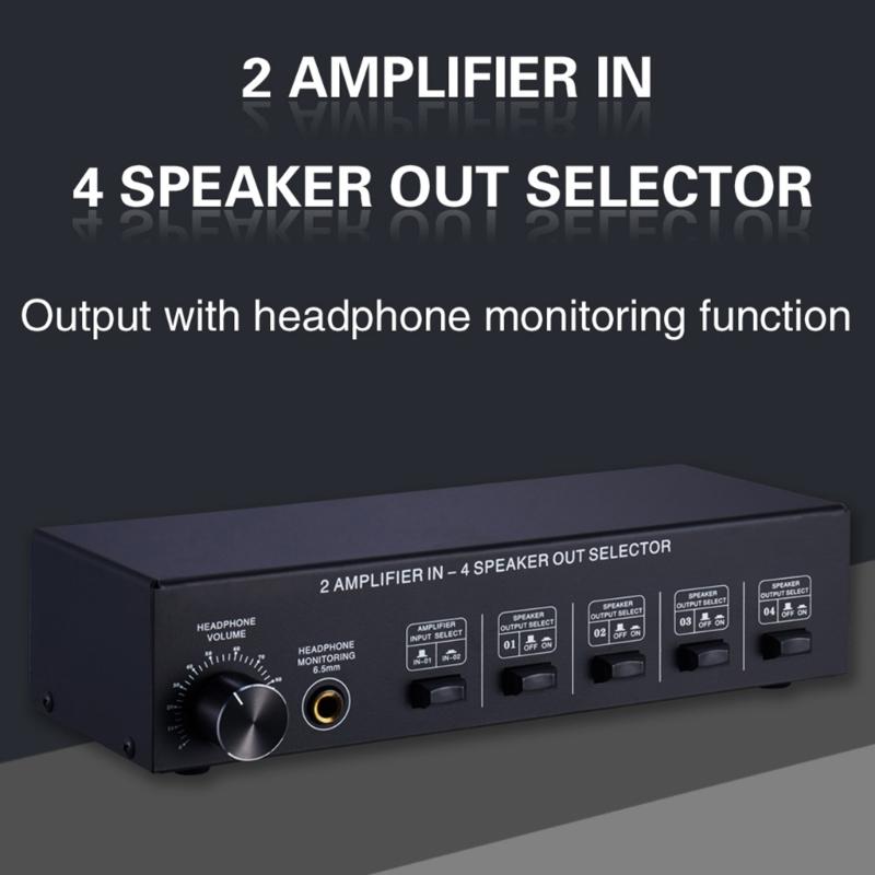 2 In 4 Out Passive Amplifiers Speaker Selector her Sound hing Distributor Comparator without Loss