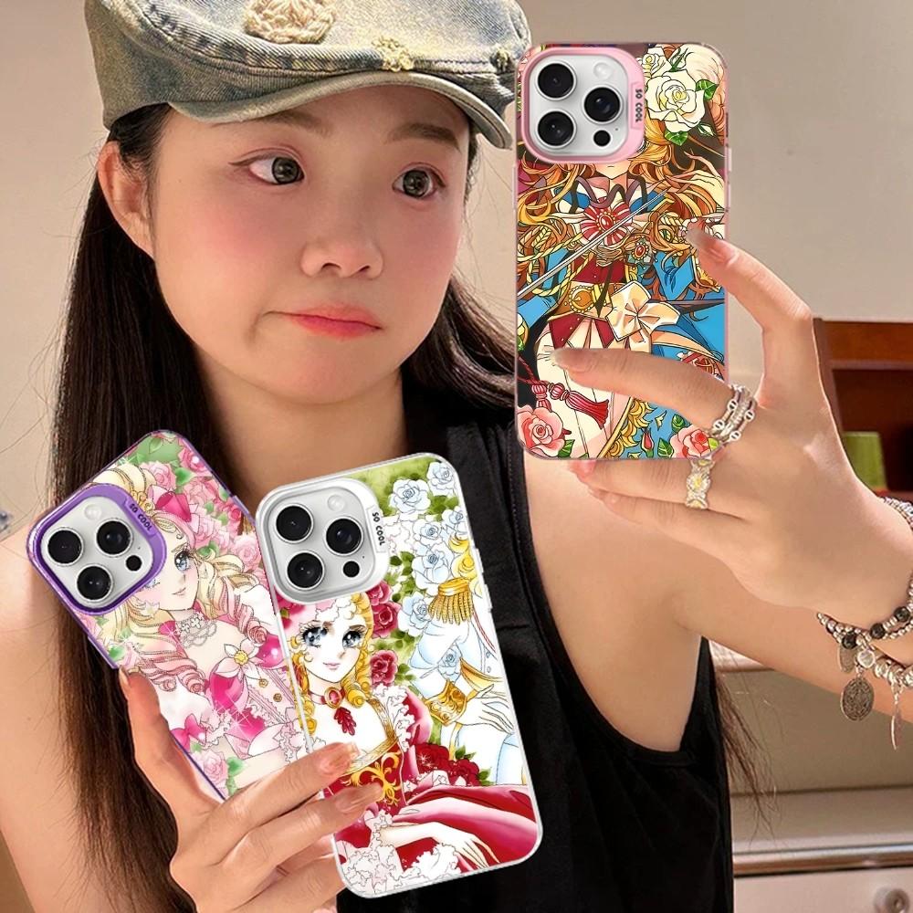 The Rose Of Versailles Phone Case For iPhone 16 15 14 13 12 11 Pro Max X XR XSMAX 8 7 Plus Matte Shockproof Back Cover