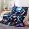 1pz Coperta in Flanella con Stampa Gremlins, Alta Qualità per Tutte le Stagioni, Arredamento per la Casa, Calore e Comfort, Perfetta per Regali di Natale