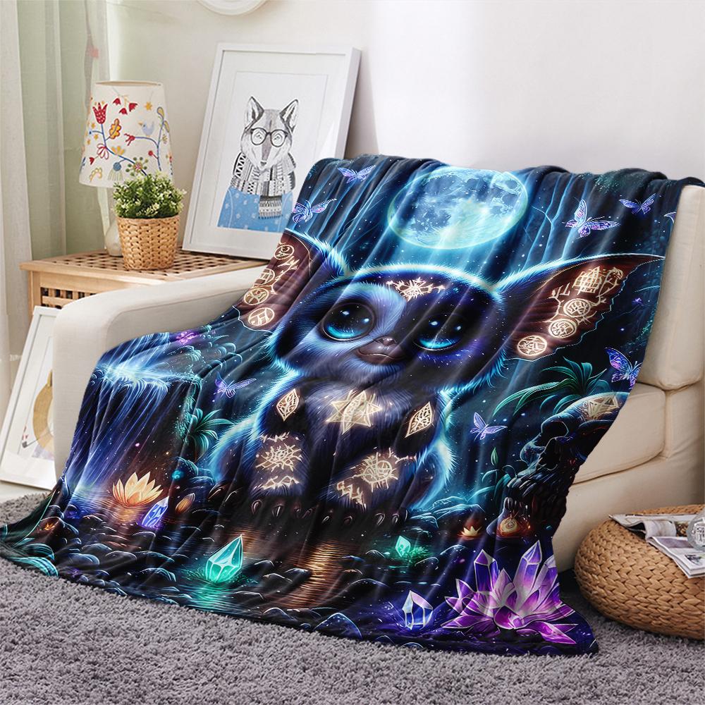 1pz Coperta in Flanella con Stampa Gremlins, Alta Qualità per Tutte le Stagioni, Arredamento per la Casa, Calore e Comfort, Perfetta per Regali di Natale