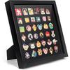 Enamel Pin Display Frame, 11x11 Shadow Box for Wall and Tabletop Display, Pin Collection Display, Pin Holder, Black