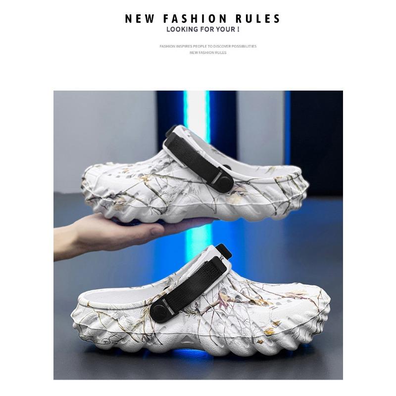 Large Size Men's Casual Shoes for Outdoor Wear, Toe Caps, Slippers, Outdoor Men's Beach Shoes