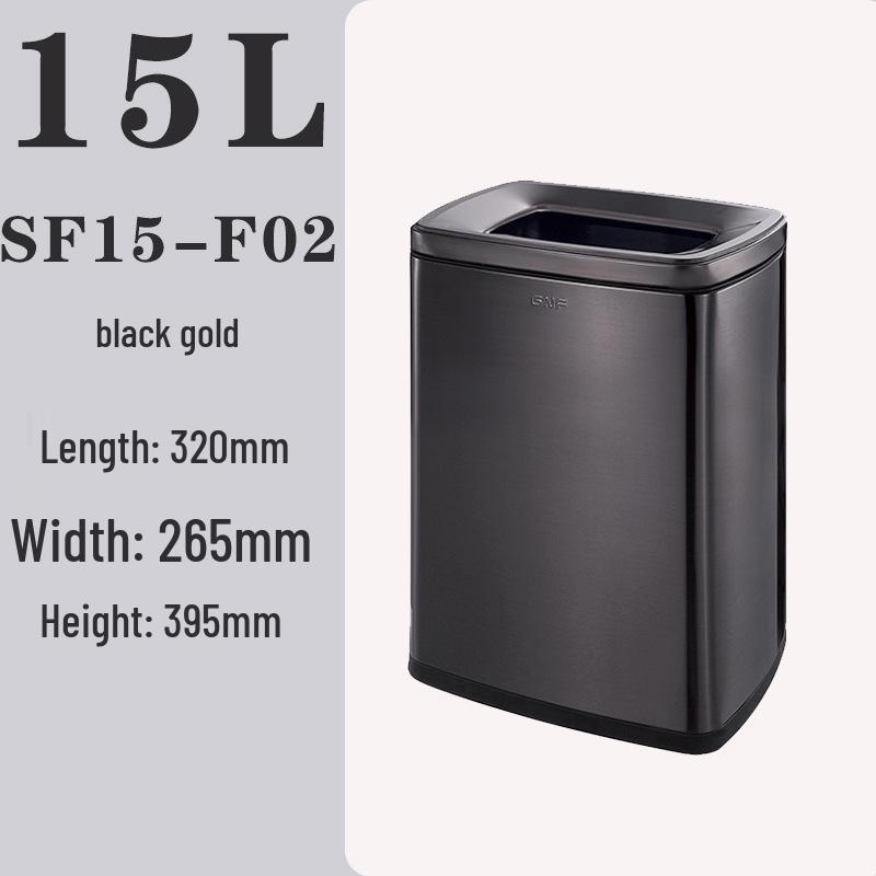 50L Stainless Steel Commercial Trash Can with Large Foot Pedal for Hotels and Shopping Malls