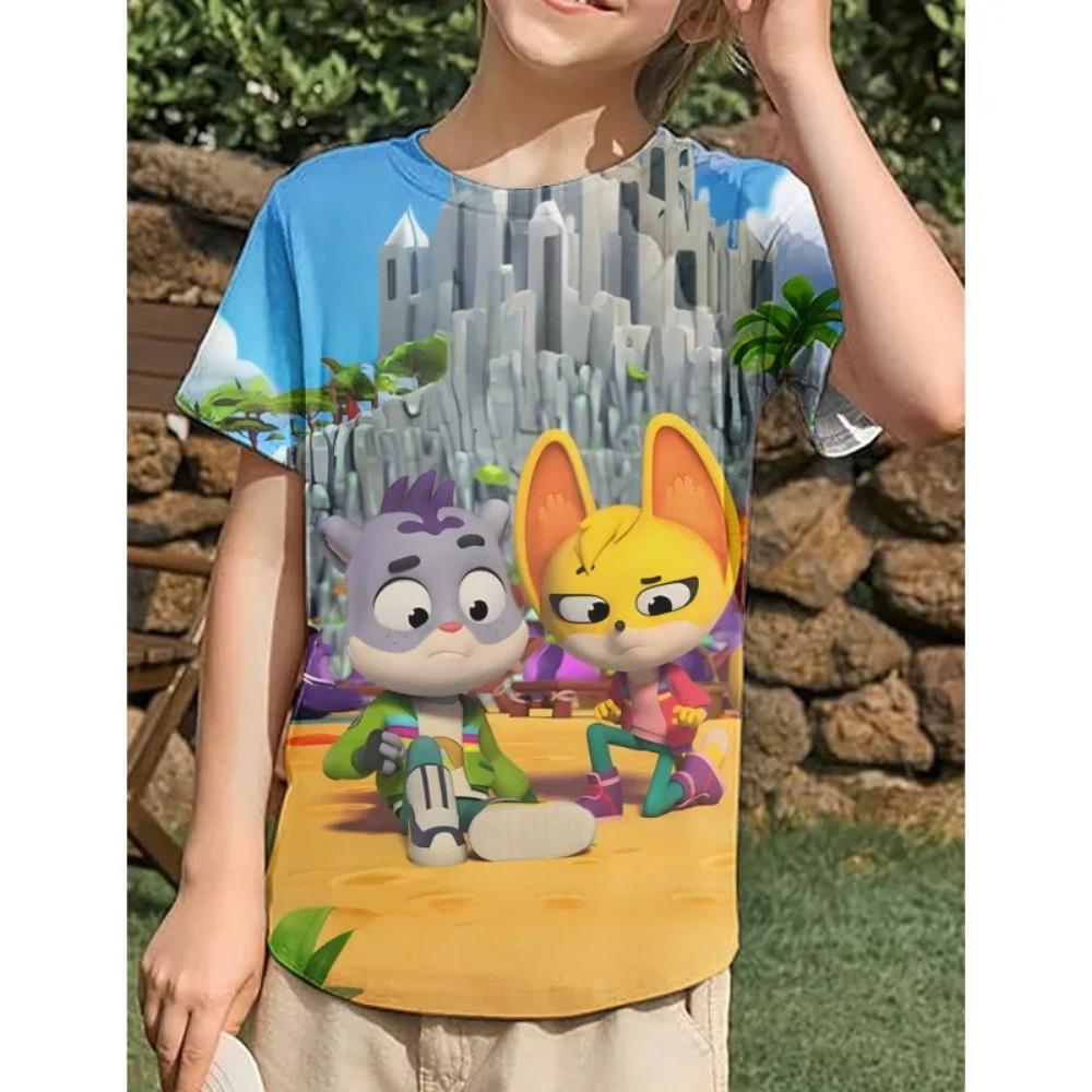 Summer 3DPrinting The Creature Cases Children's animated series Tops Anime T-shirt Sam Snow and Kit Casey Cartoon Print Casual   Cute T-shirt
