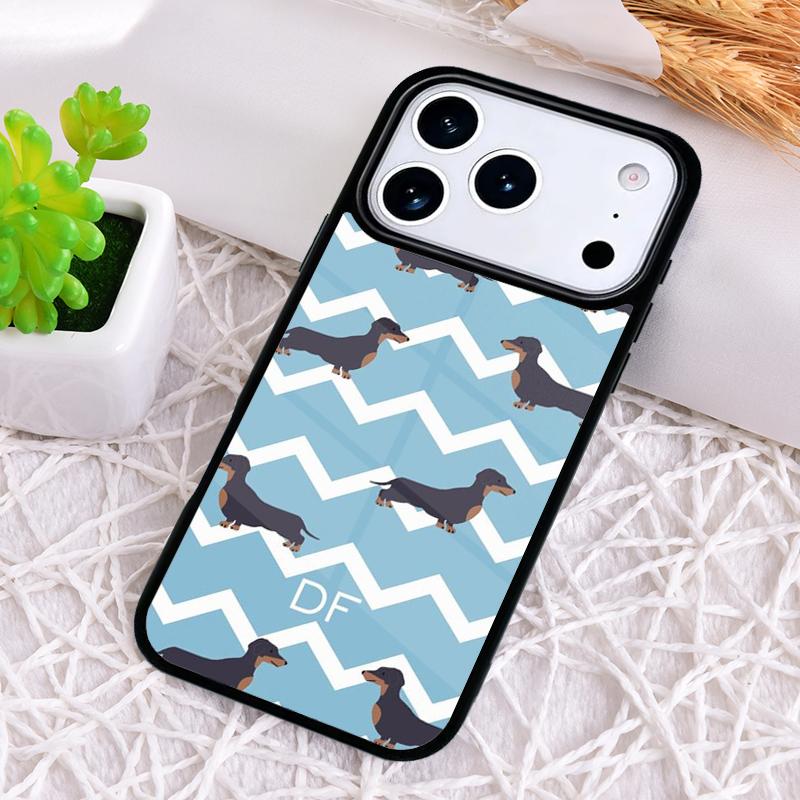 Dachshund And Flower Phone Case for iPhone 17 Air 16 15 11 12 14 13 Pro Max Shockproof Cover