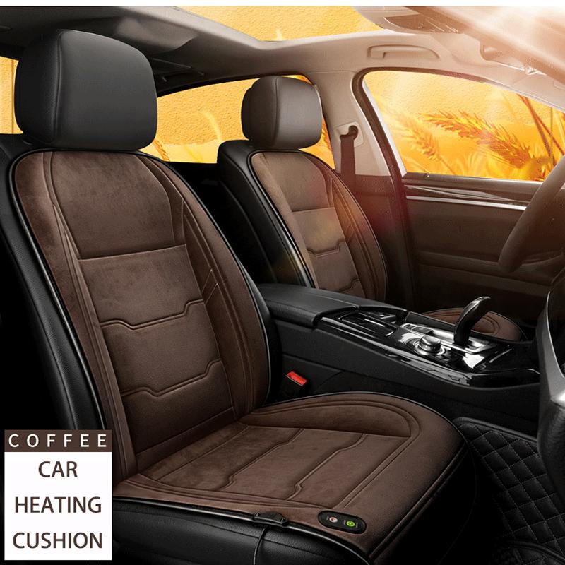 12/24V Universal Electric Heated Car Seat Cushion Heater Car Seat Heating Winter Warmer Seat Cover  Seat Cushion Car Interior