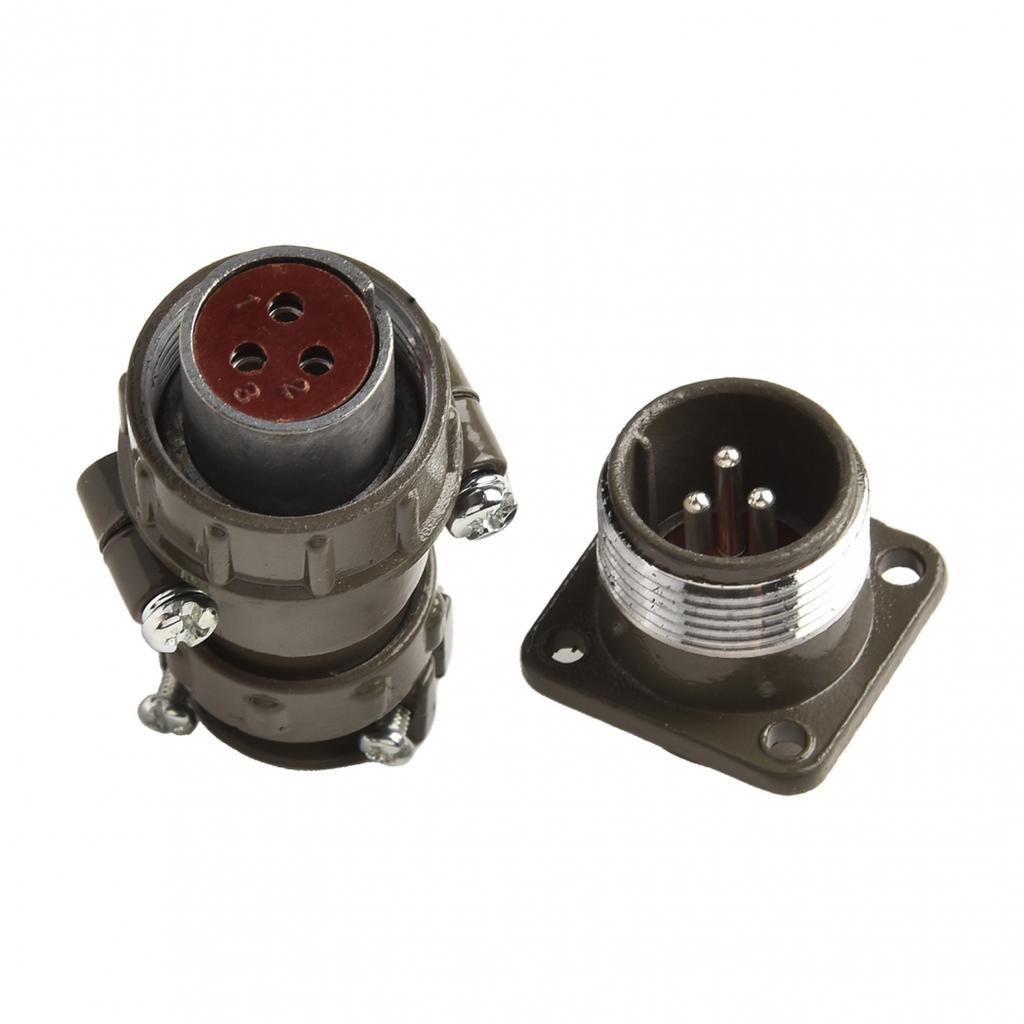 Long lasting M20 Panel Mount Flange Aviation Connector with 27 Pin Contacts