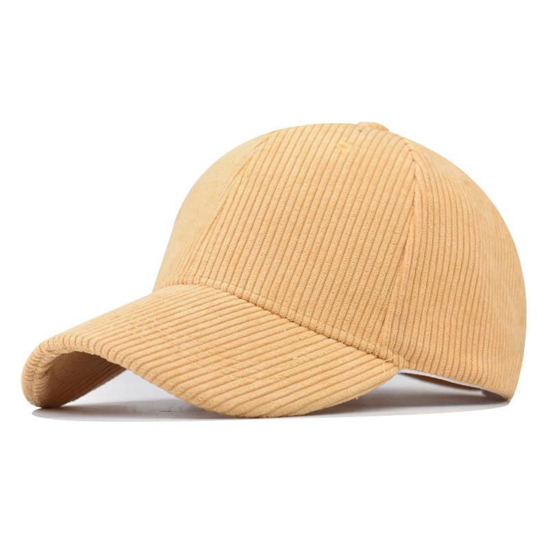 Neue thermische Baseballkappe, Cord-Baseballkappe Koreanische Version vielseitige karierte kältefeste Kappe