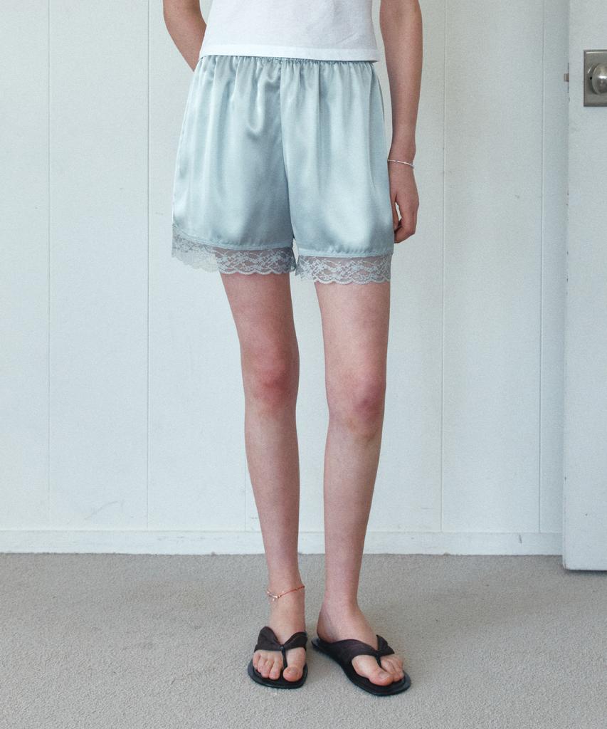 Banwonateullie P3308 Lace Silky Shorts_Powder Blue