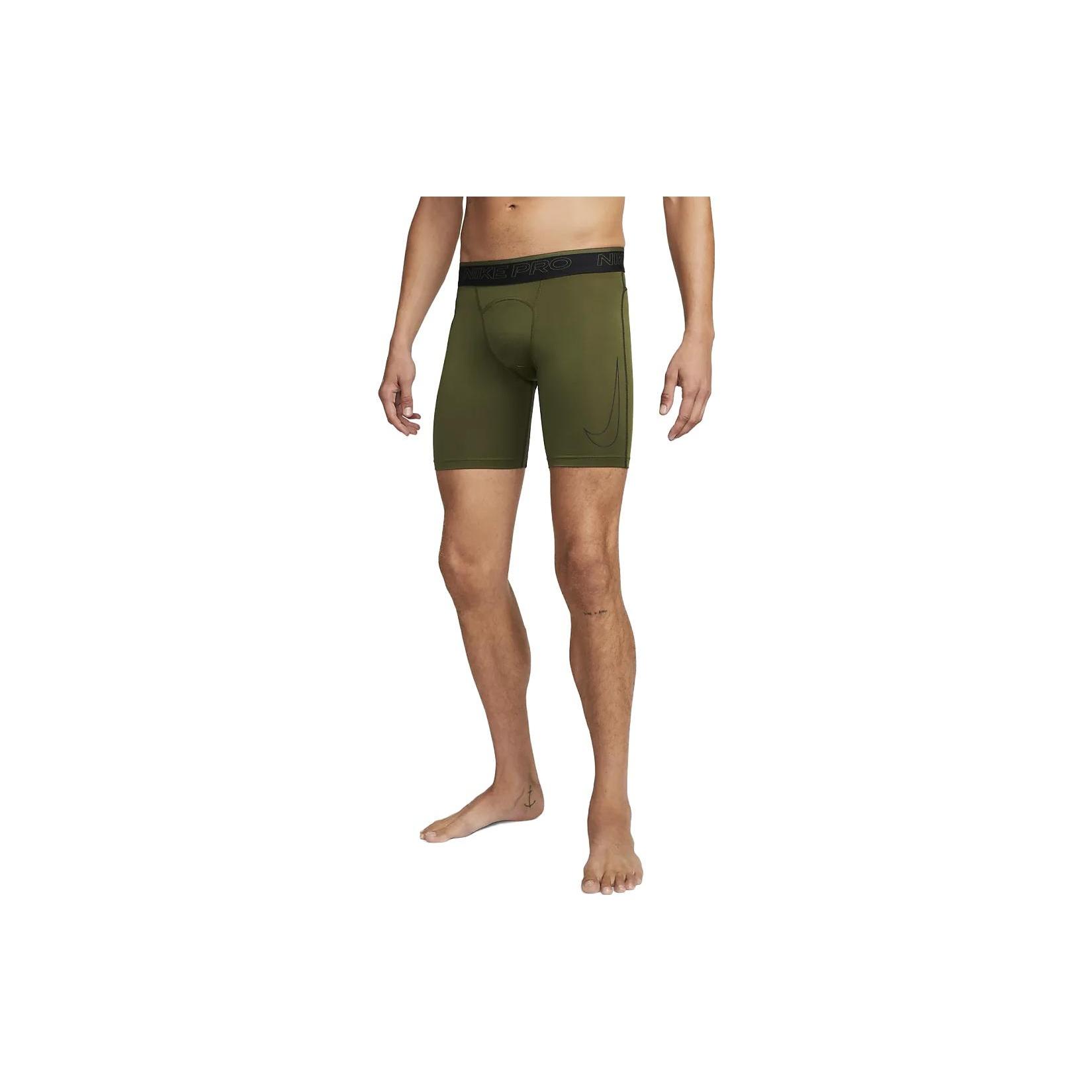 Nike Pro Dri-Fit Stretch Training Long Shorts Olive Green Men s DD1917-326 L