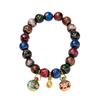 Yonglaoqin-style incense ash glass bracelet, multicolored incense ash, perfect for a family of three, palace-style bracelet with a golden-swallowing